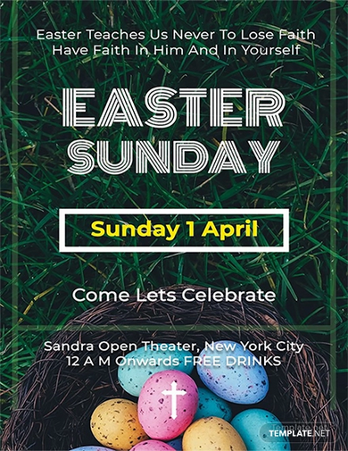 free easter sunday flyer template