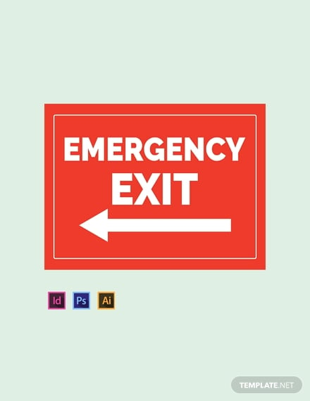 free emergency sign template 440x570