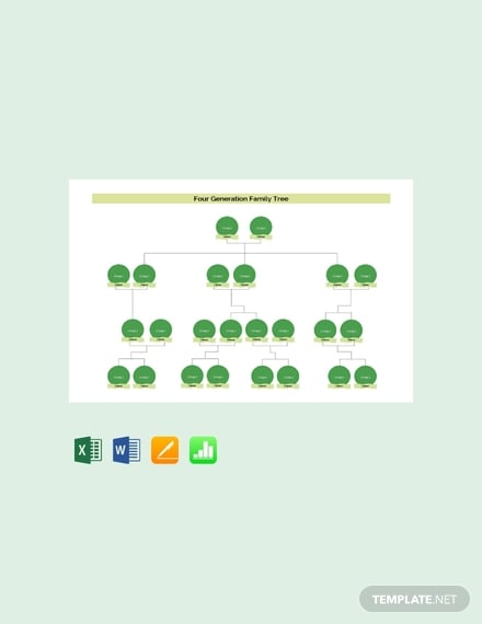 free four generation family tree template 440x570