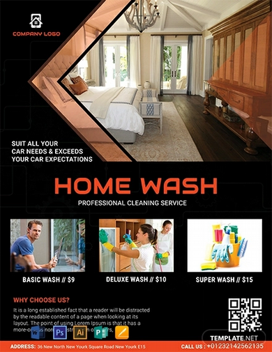 free home cleaning service flyer template
