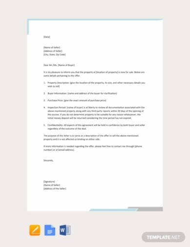 free-sale-of-property-offer-letter