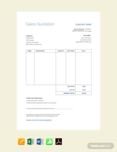 free-sales-quotation-template
