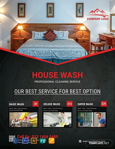 free simple house cleaning service flyer template