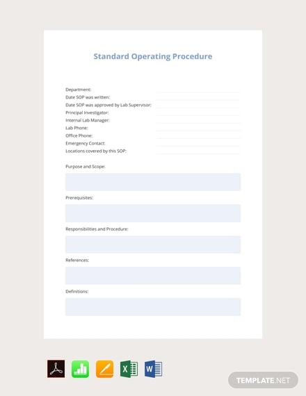 free standard operating procedure example 440x570