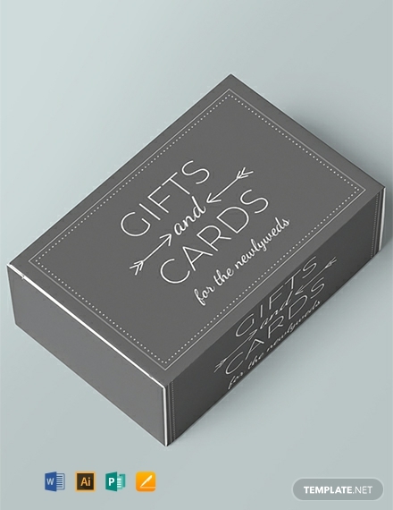 free wedding card box label template 440x570