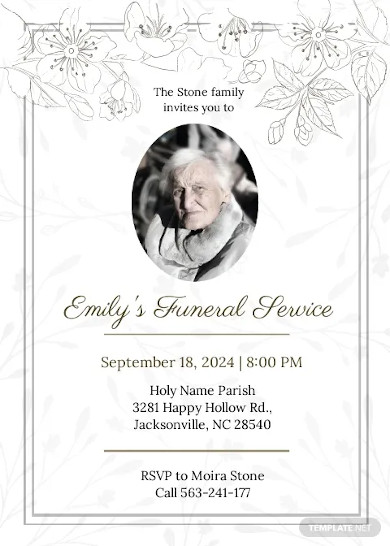 14 Funeral Announcement Templates In PSD Word Pages AI 