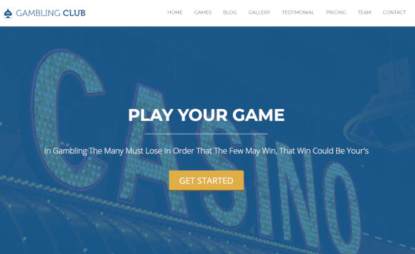 gambling club – responsive wordpress theme