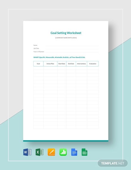 18+ Goal Sheet Templates - Google Docs, MS Word, Pages Google Sheets ...