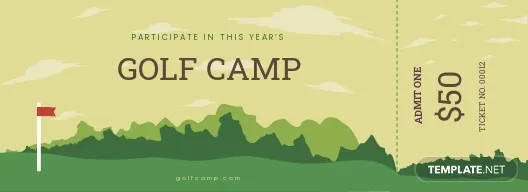 golf camp ticket template1