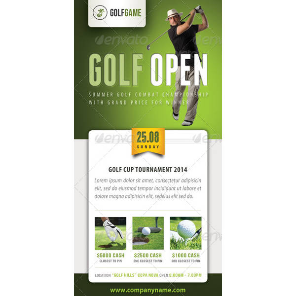 golf ticket design template