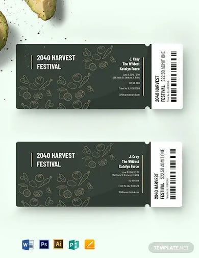 harvest festival ticket template