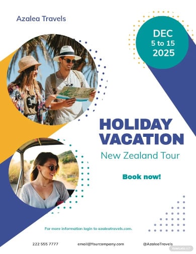 holiday travel flyer template