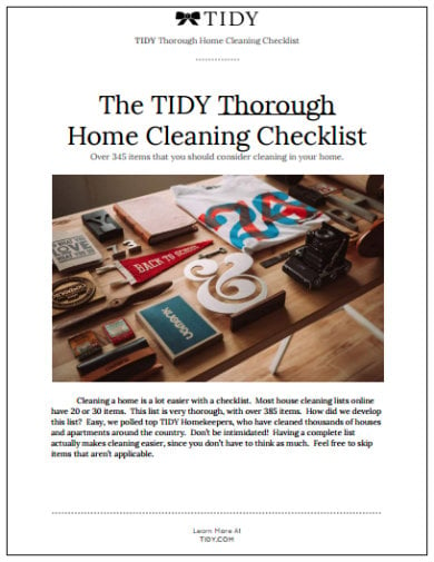 home cleaning checklist template