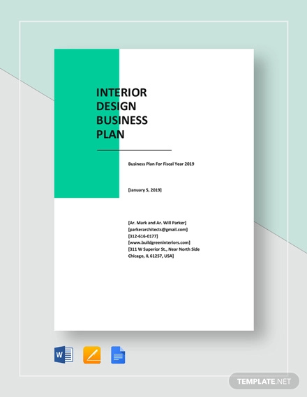 sample interior design business plan pdf