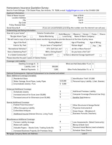 14 Insurance Quote Templates In PDF Word