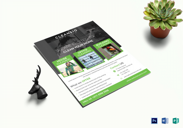house cleaning flyer template