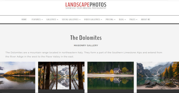 landscapephotos – customer friendly wordpress theme