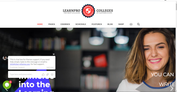 learnpro contact form 7 integrated wordpress theme