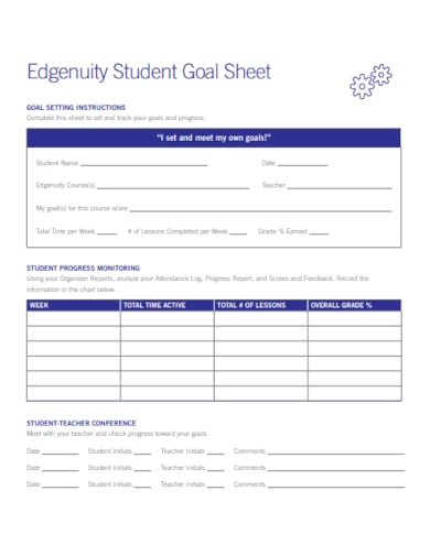 middle-school-student-goal-sheet-template
