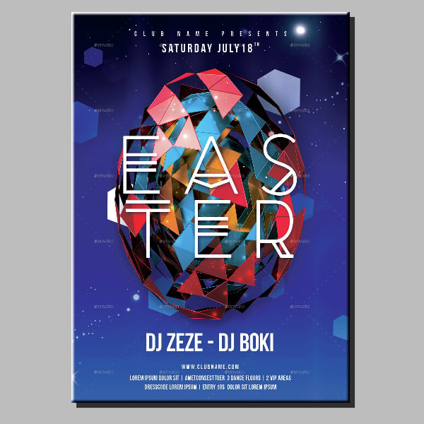modern easter sunday poster example