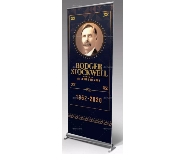 modern funeral banner