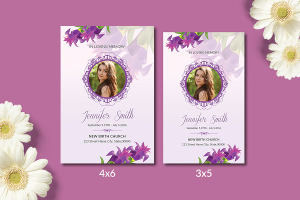 17+ Funeral Prayer Card Templates in PSD | Word