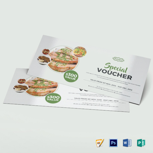 modern restaurant voucher coupon example