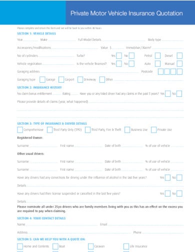 14+ Insurance Quote Templates in PDF | Word