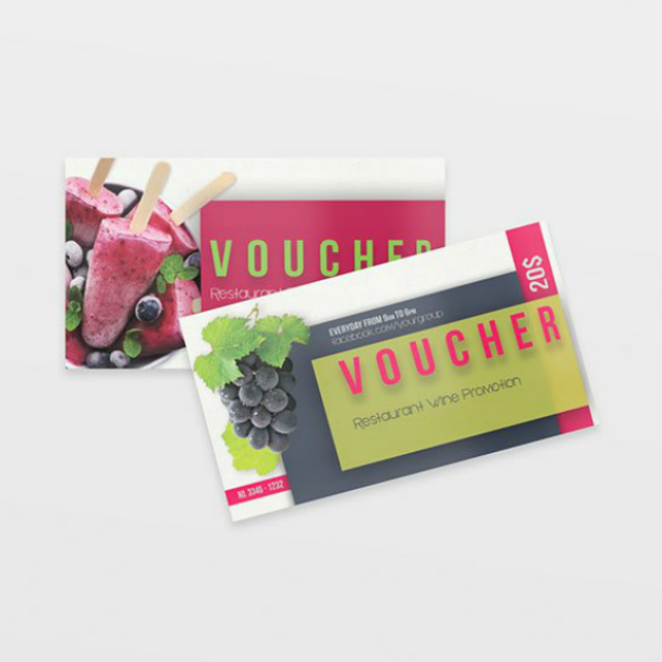 multipurpose restaurant voucher card layout