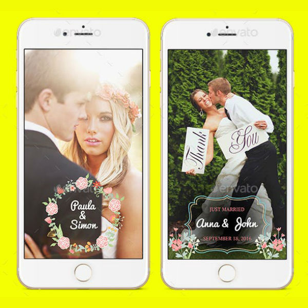 15+ Wedding Snapchat Filter Templates PSD, HTML