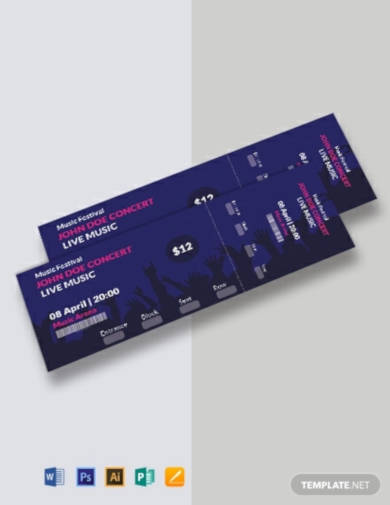 music concert ticket template