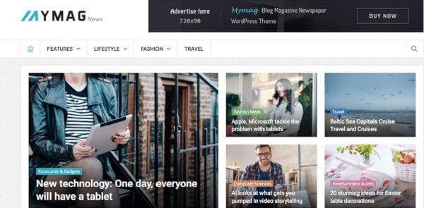 mymag – google amp supported wordpress theme