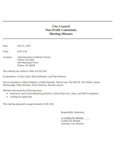 6+ Non-Profit Meeting Minutes Templates in PDF | Word | Google Docs | Pages