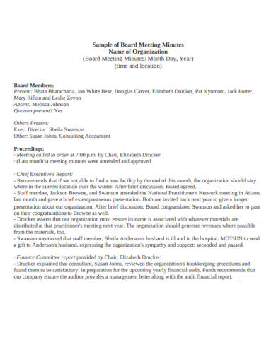 6+ Non-Profit Meeting Minutes Templates in PDF | Word | Google Docs | Pages