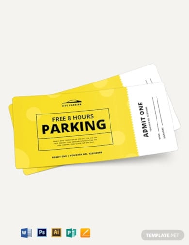 parking ticket voucher template