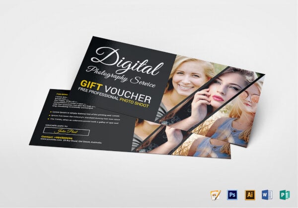 photo session gift certificate template
