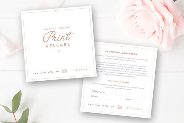 photographer print release consent template