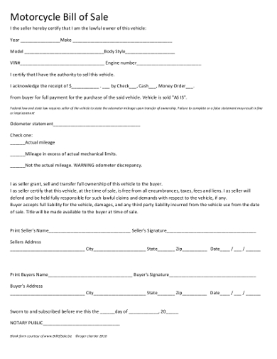 10 vehicle bill of sales templates google docs word pages pdf