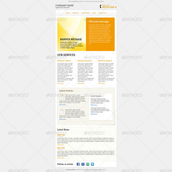 professional email newsletter template