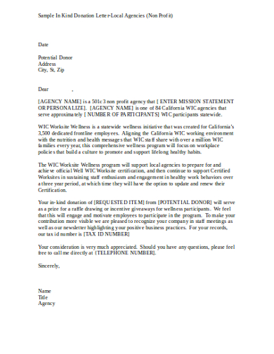8+ Non-Profit Donation Letter Templates in Google Docs | Word | Pages | PDF