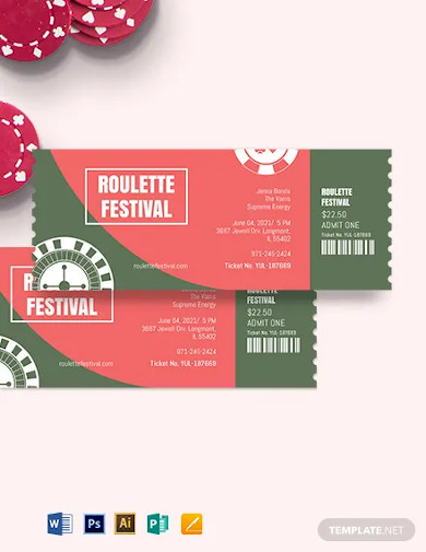 raffle festival ticket template