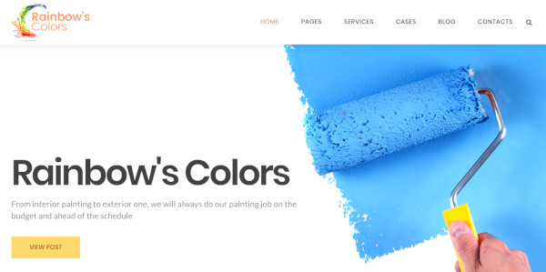 rainbow’s color drag and drop page builder wordpress theme