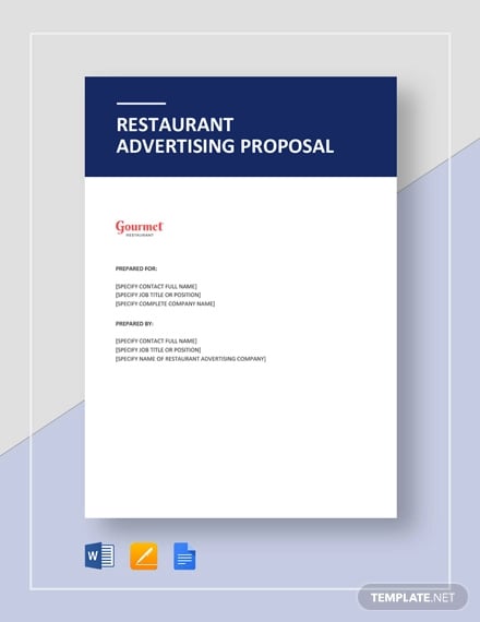 restaurant advertising proposal template