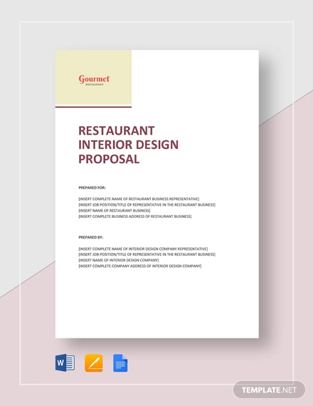 restaurant interior design proposal template