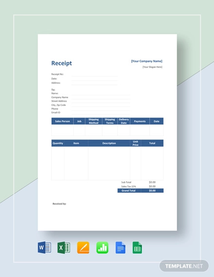 19+ Restaurant Receipt Templates - Free PDF, DOC Format Download