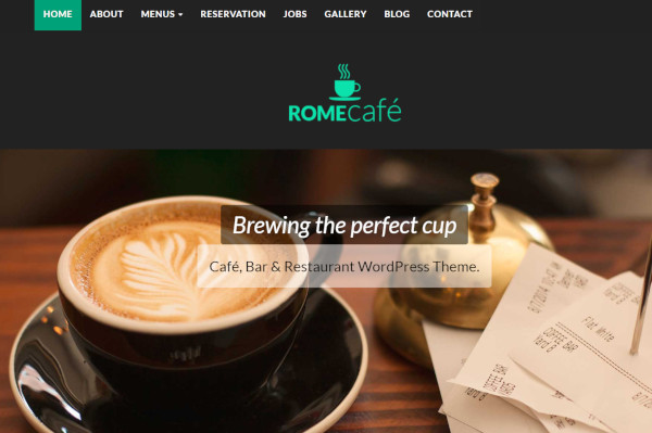 rome café bootstrap framework wordpress theme