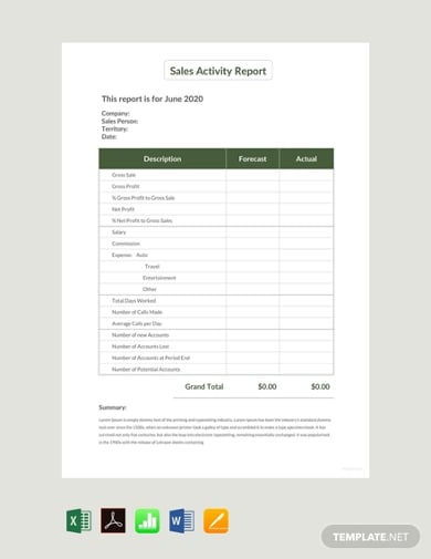 sales-activity-report-sample
