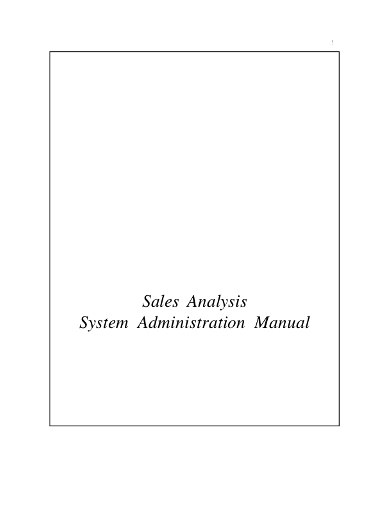 sales analysis system template