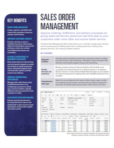 sales order management template