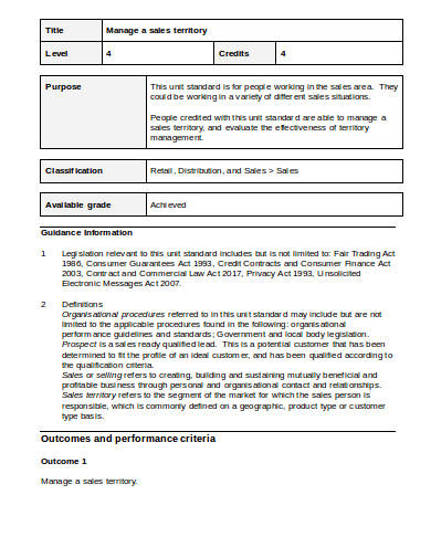 5  Sales Territory Plan Templates PDF Docs